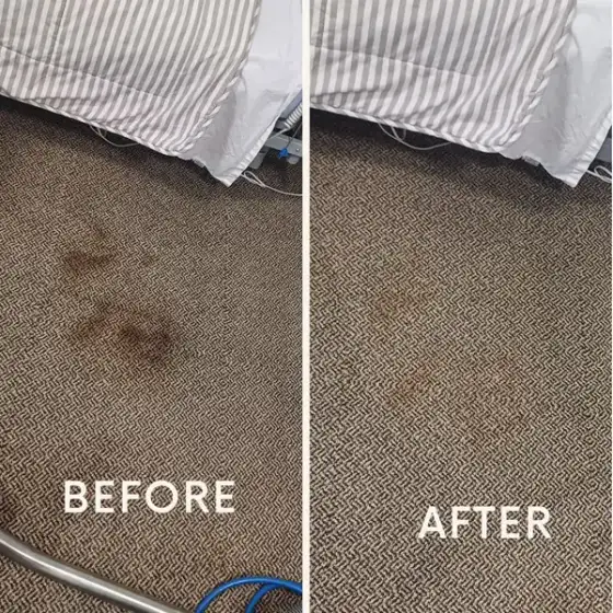 Before and after carpet cleaning result 4